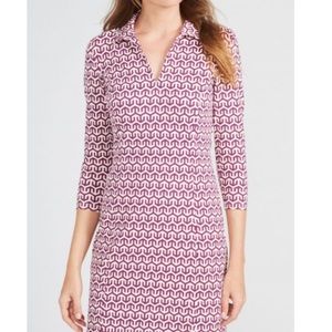 Purple and cream shirt dress  NWT